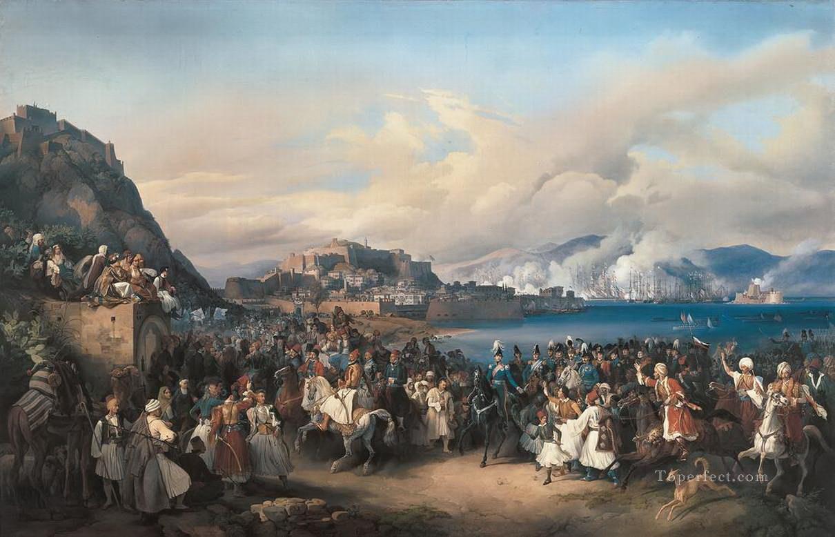 The Entry of King Othon of Greece into Nauplia Peter von Hess historic war Oil Paintings